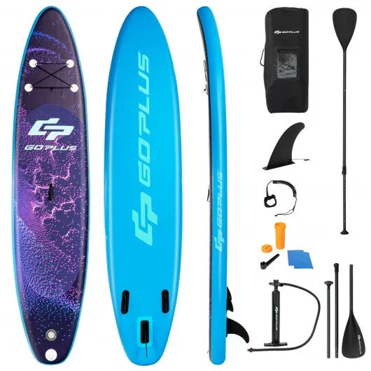 11' Inflatable Stand Up Paddle Board Surfboard with Bag Aluminum Paddle Pump-M