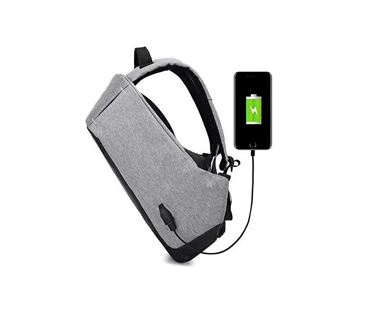 1208 Smart Laptop Backpack with USB Plug Charging Port (Multicolour)