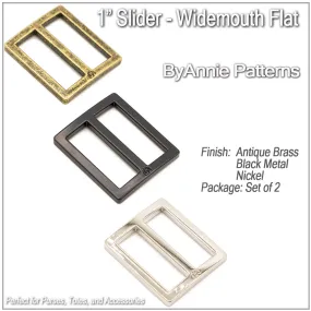 1" Slider - Widemouth - Flat (Set of Two)