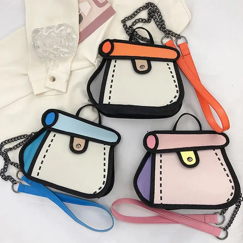 2D Cartoon Handbag