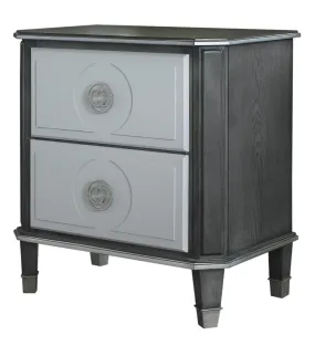 Acme Furniture House Beatrice 2 Drawer Nightstand in Light Gray 28813