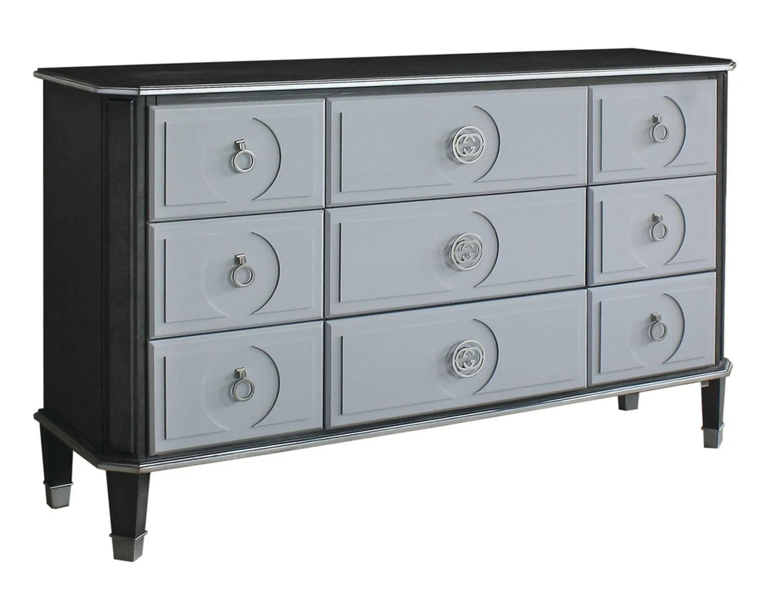 Acme Furniture House Beatrice 9 Drawer Dresser in Light Gray 28815