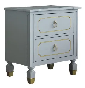 Acme Furniture House Marchese Nightstand in Pearl Gray 28863