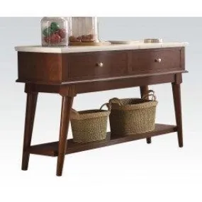 Acme Gasha Server in White/Walnut 72823