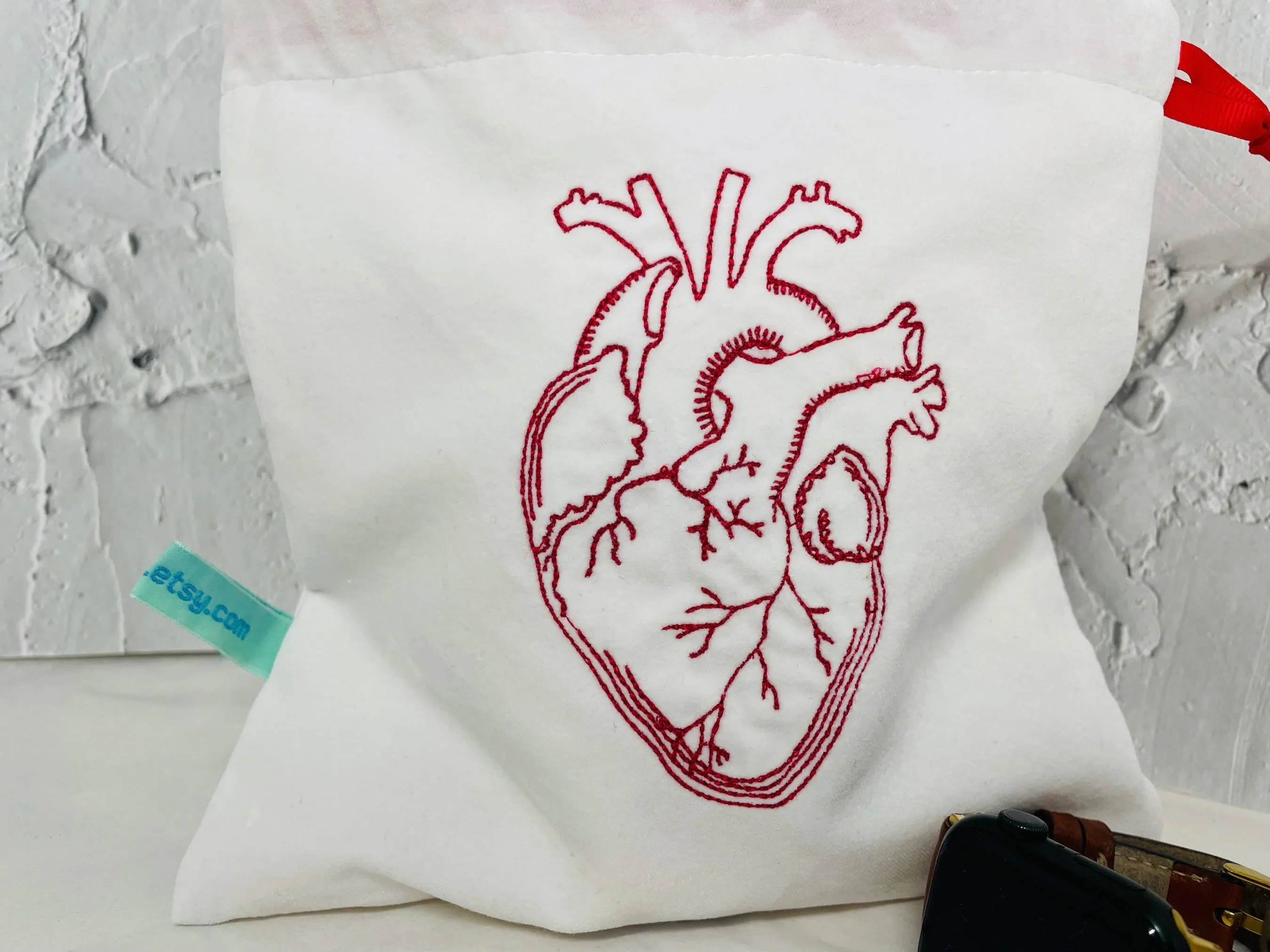 Anatomical Heart Velvet Gift Bag