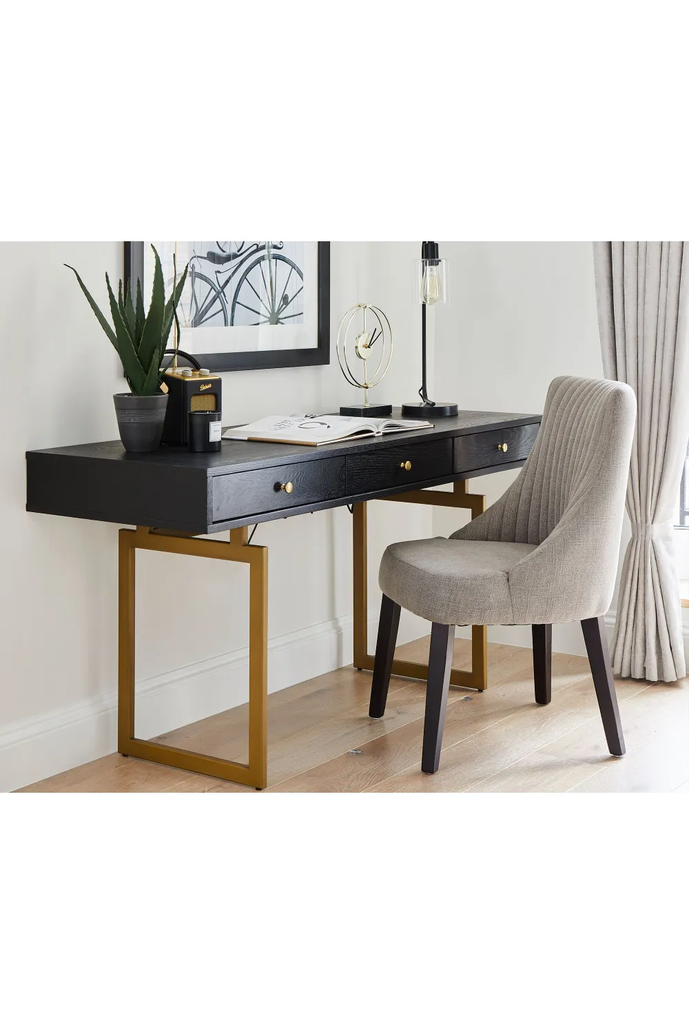 Antique Brass Leg Wooden Desk | Liang & Eimil Hamilton