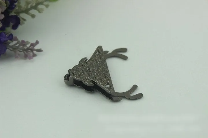 Antler Purse Label 1/10pcs Bag Hardware Charm Gold Gunmetal Handmade Purse Handbag Making Metal Decoration 42mm 1 5/8" Wholesale Supplies