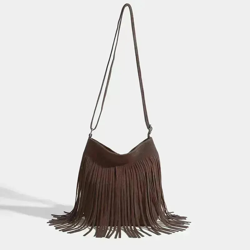 Artistic Tassel fringe Messenger Bag Simple And Popular Shoulder Bag