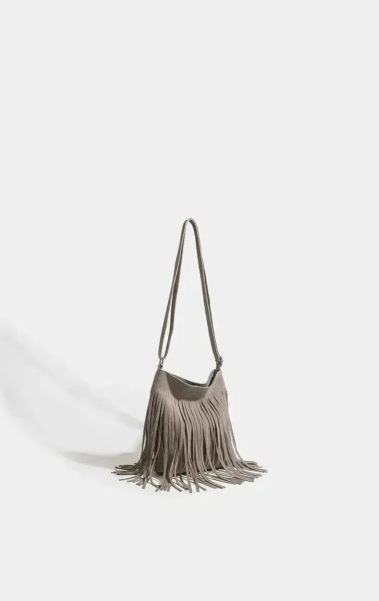 Artistic Tassel fringe Messenger Bag Simple And Popular Shoulder Bag