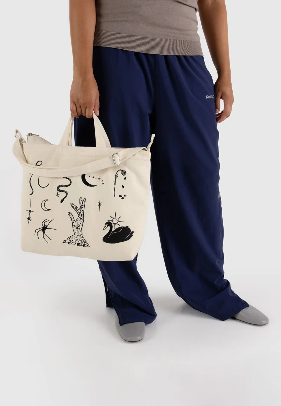 Baggu Horizontal Zip Duck Bag Embroidered Ballet Icons