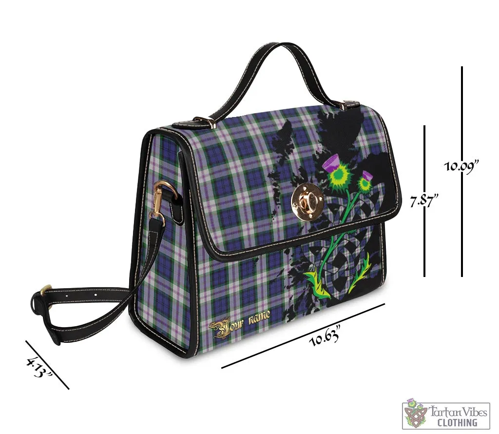 Baird Dress Tartan Waterproof Canvas Bag with Scotland Map and Thistle Celtic Accents