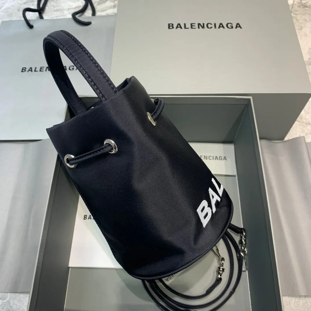 Balen Le Cagole Medium Bucket Bag In Black, For Women,  Bags 11.8in/30cm