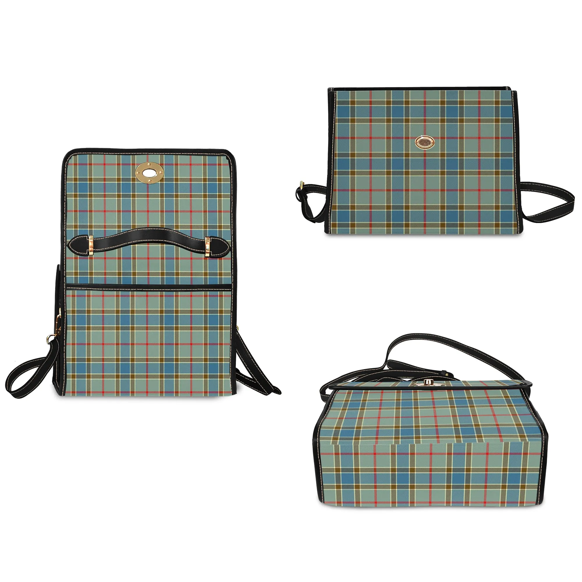 Balfour Blue Tartan Waterproof Canvas Bag