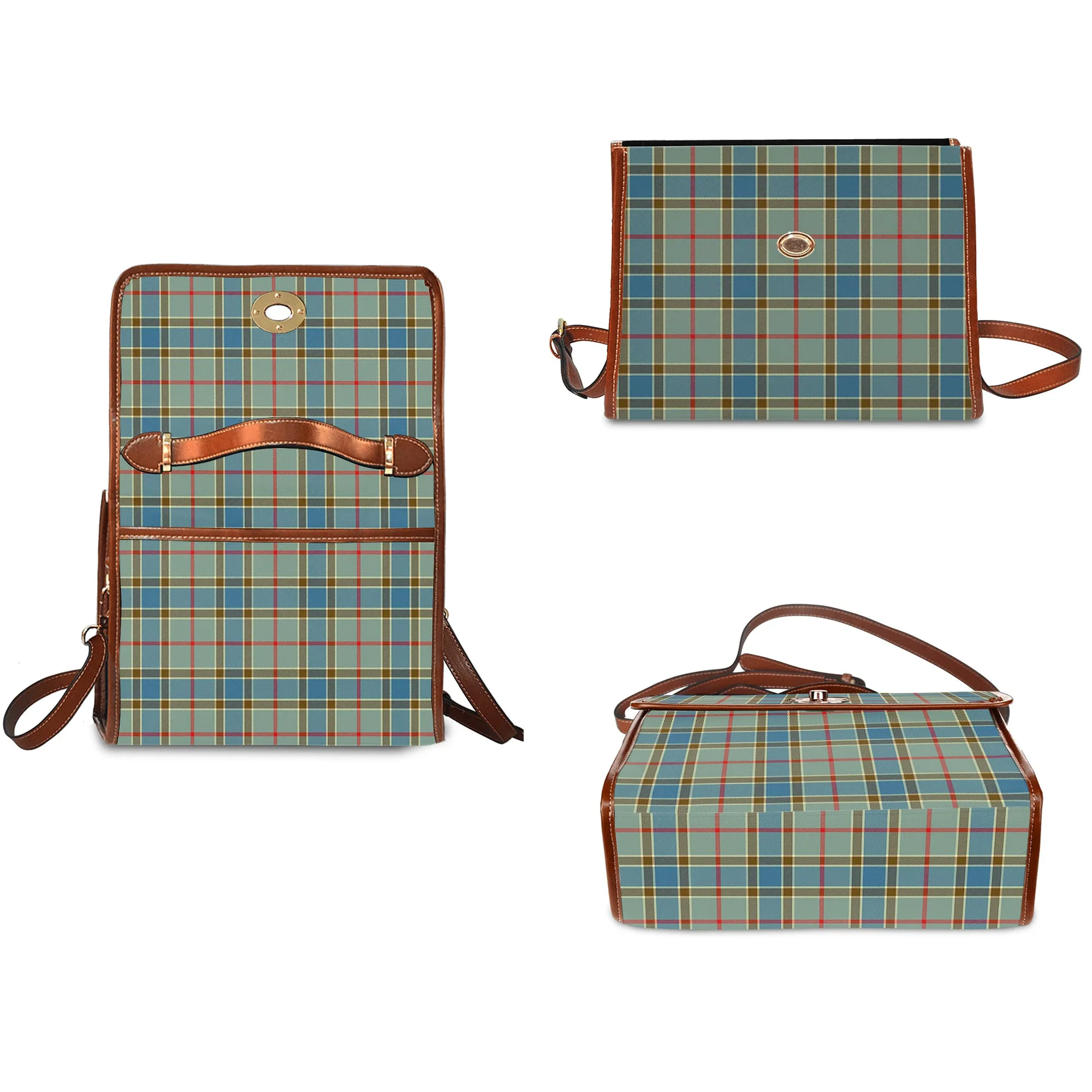 Balfour Blue Tartan Waterproof Canvas Bag