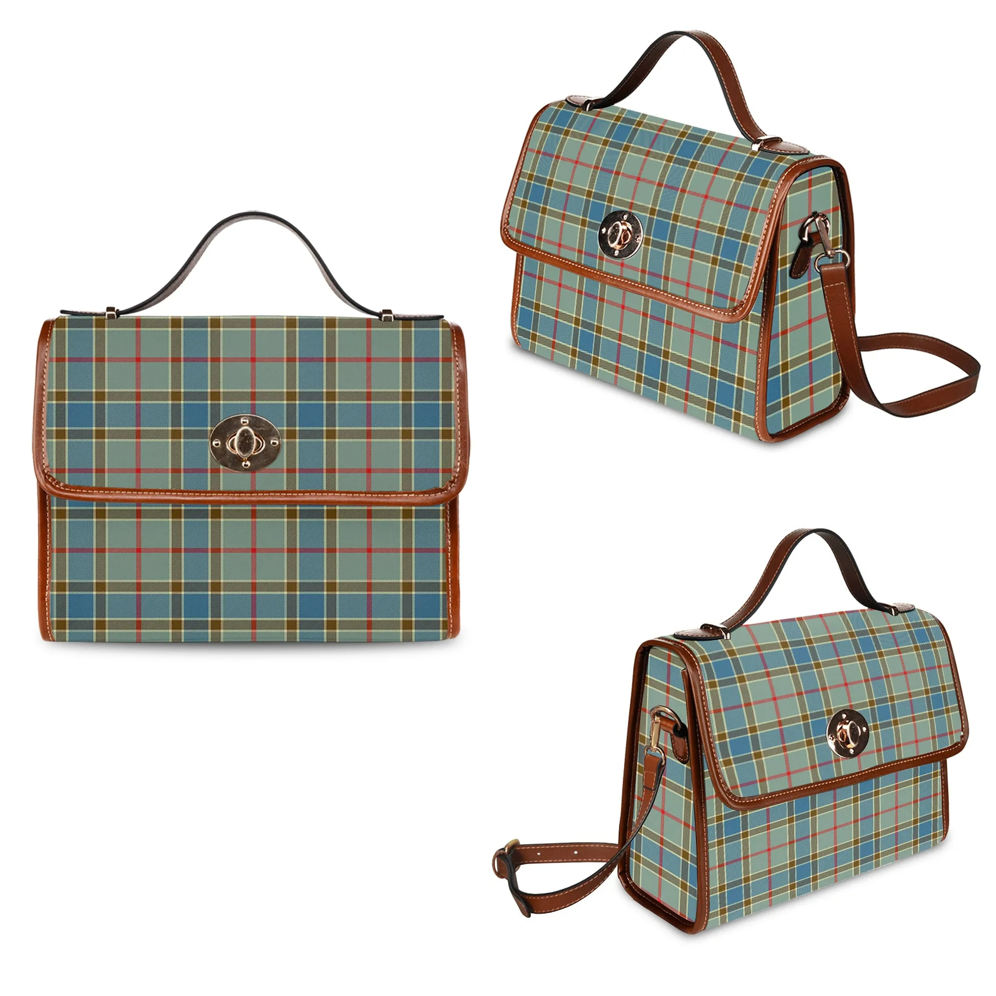 Balfour Blue Tartan Waterproof Canvas Bag