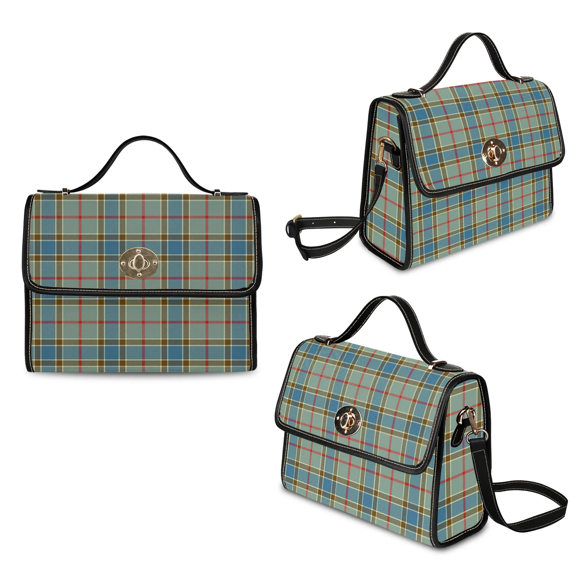 Balfour Blue Tartan Waterproof Canvas Bag