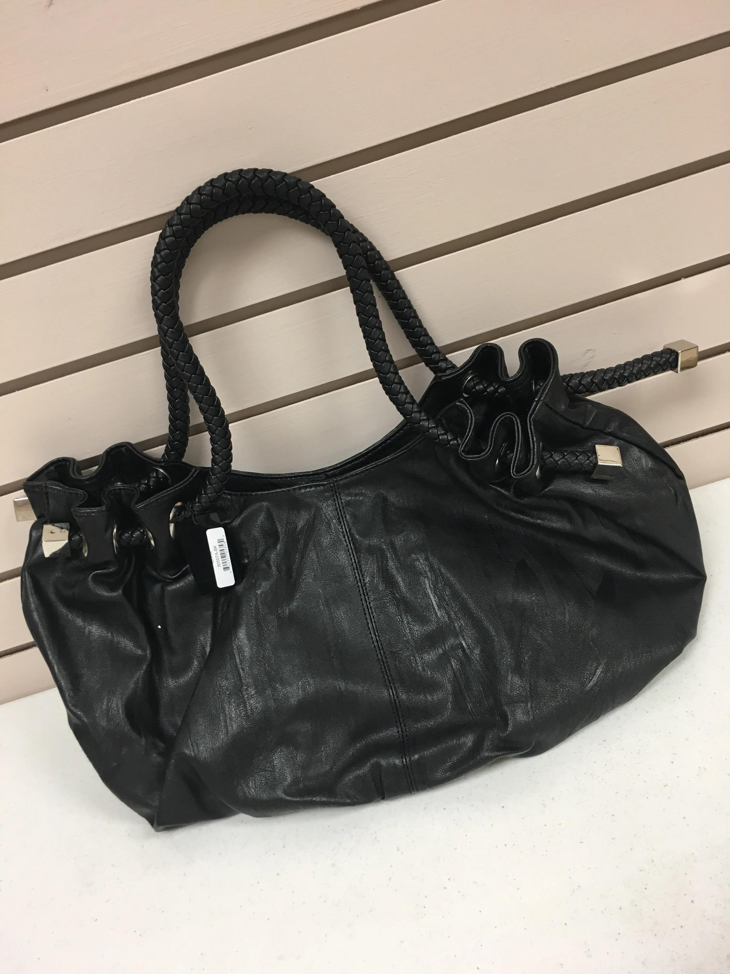 Black Rope Handle Handbag