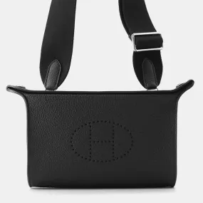 Black Togo Leather Videpoches Shoulder Bag