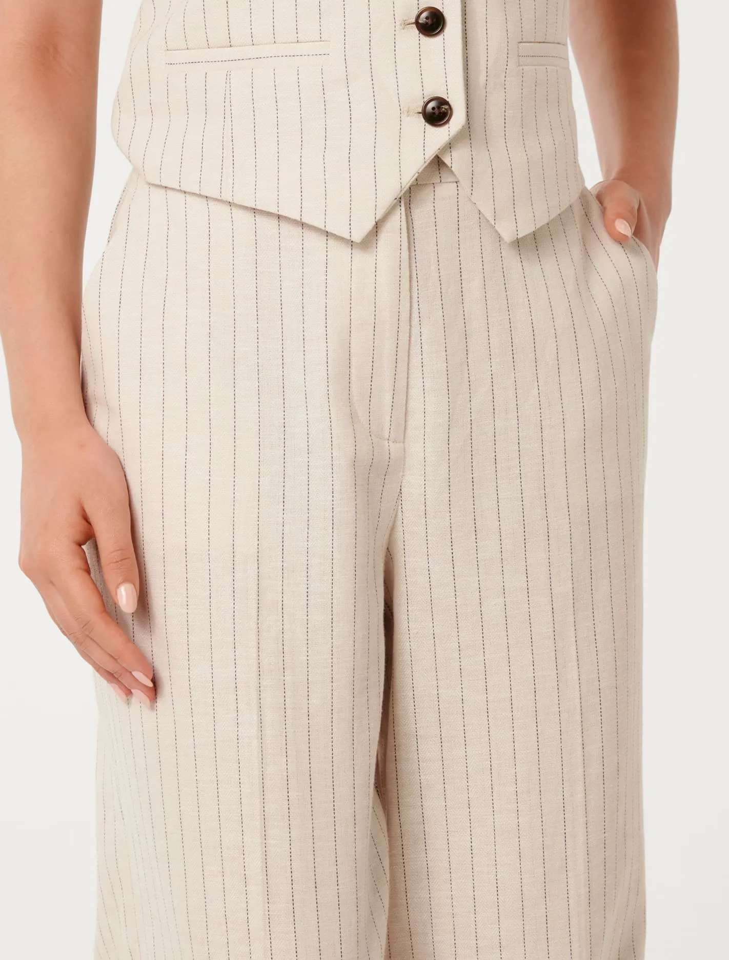 Blake Pinstripe Wide Leg Pants