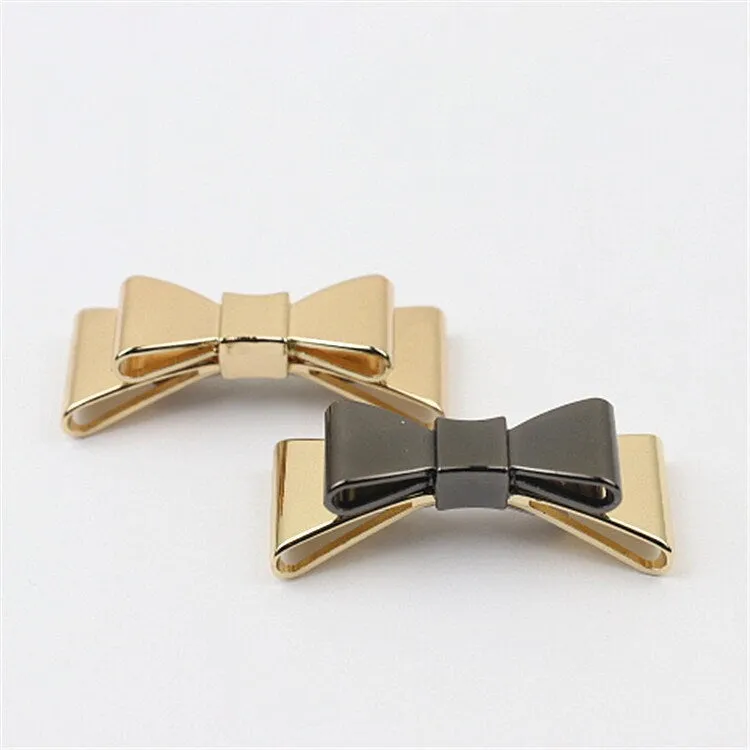 Bow-Knot Purse Label 1/10pcs Bag Hardware Charm Gold Gunmetal Handmade Purse Handbag Making Metal Decoration 50mm 2" Wholesale Supplies