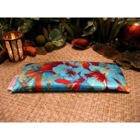 Calming Sleep Aid Eye Bag. Tropical Eye Pillow. Turquoise Blue Flowers