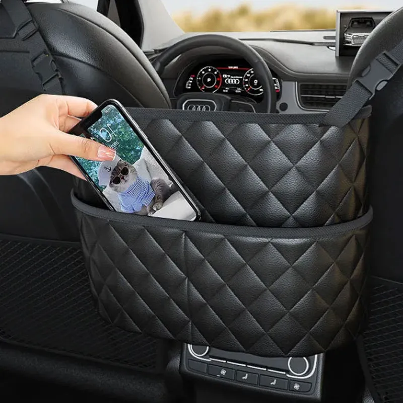 Car seat back storage bag - multi-functional storage