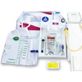 Closed Circuit Foley Catheter Tray w/ Catheter, Drainage Bag Attached