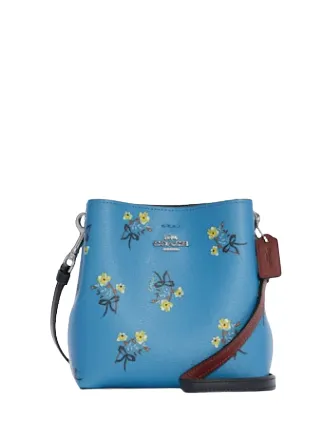 Coach Mini Town Bucket Bag With Floral Bow Print