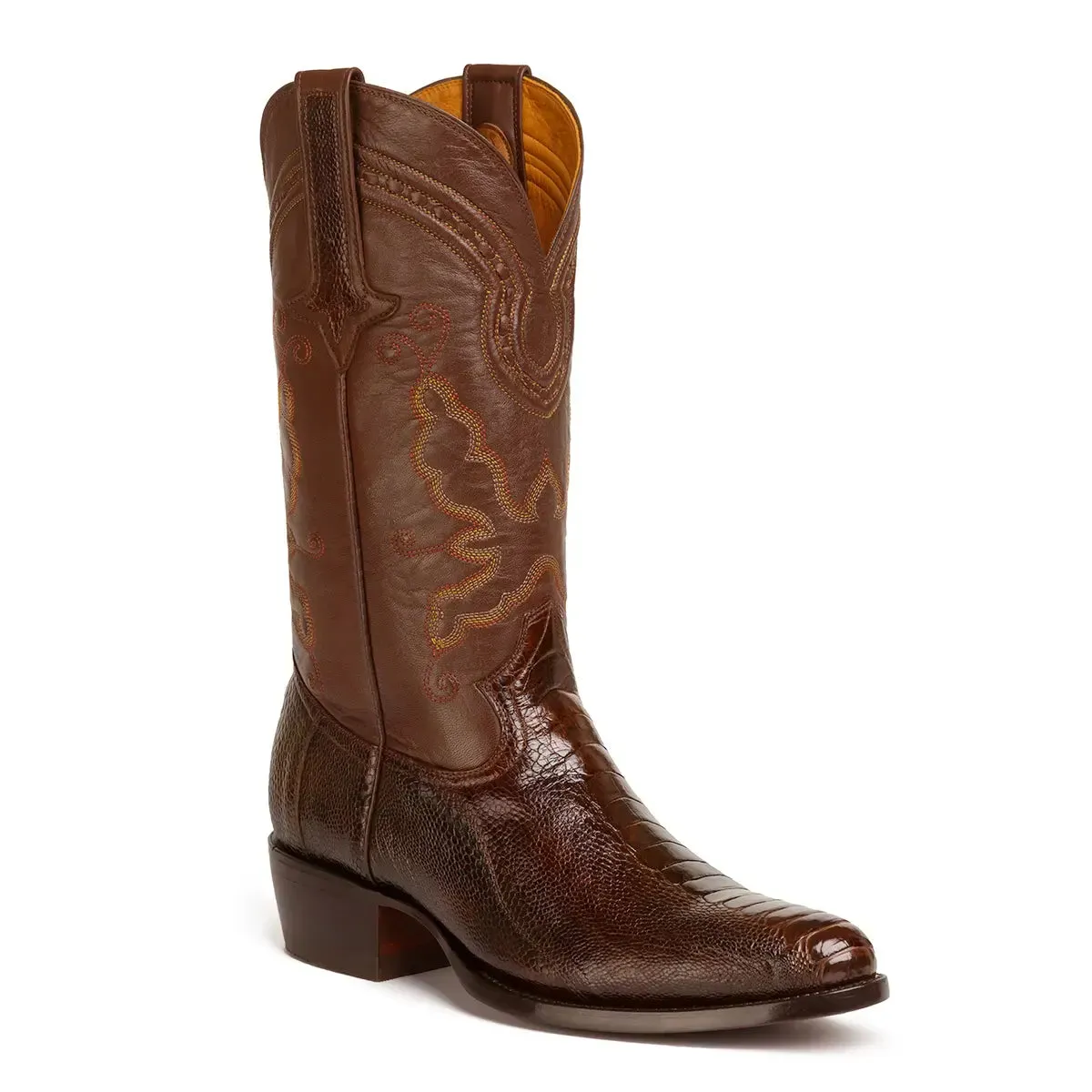 Collin Ostrich Leg Classic Western Boot - Brown