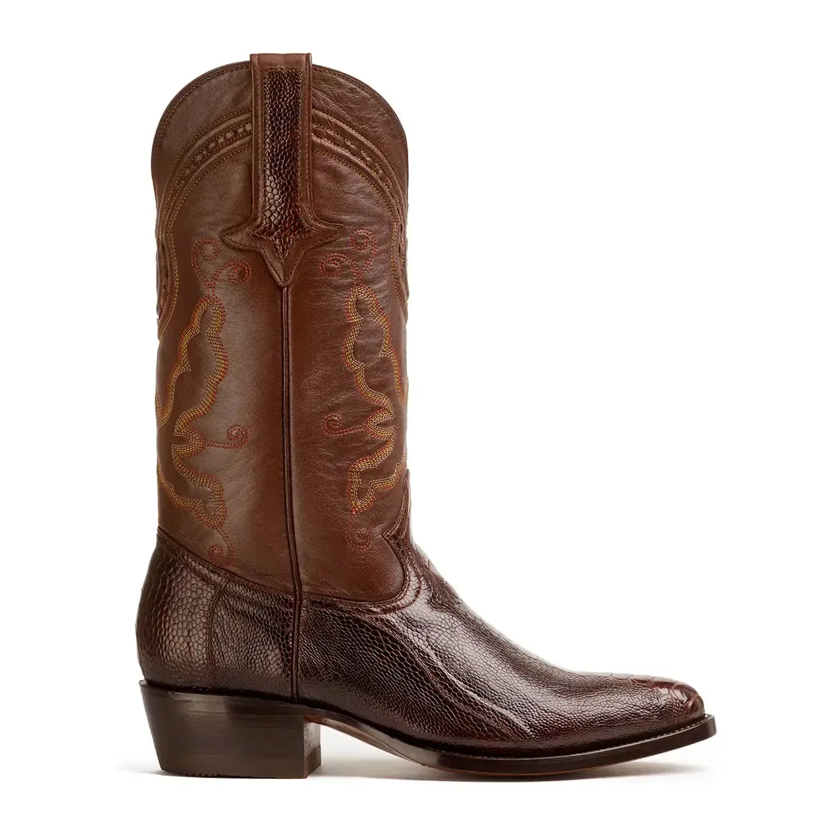 Collin Ostrich Leg Classic Western Boot - Brown