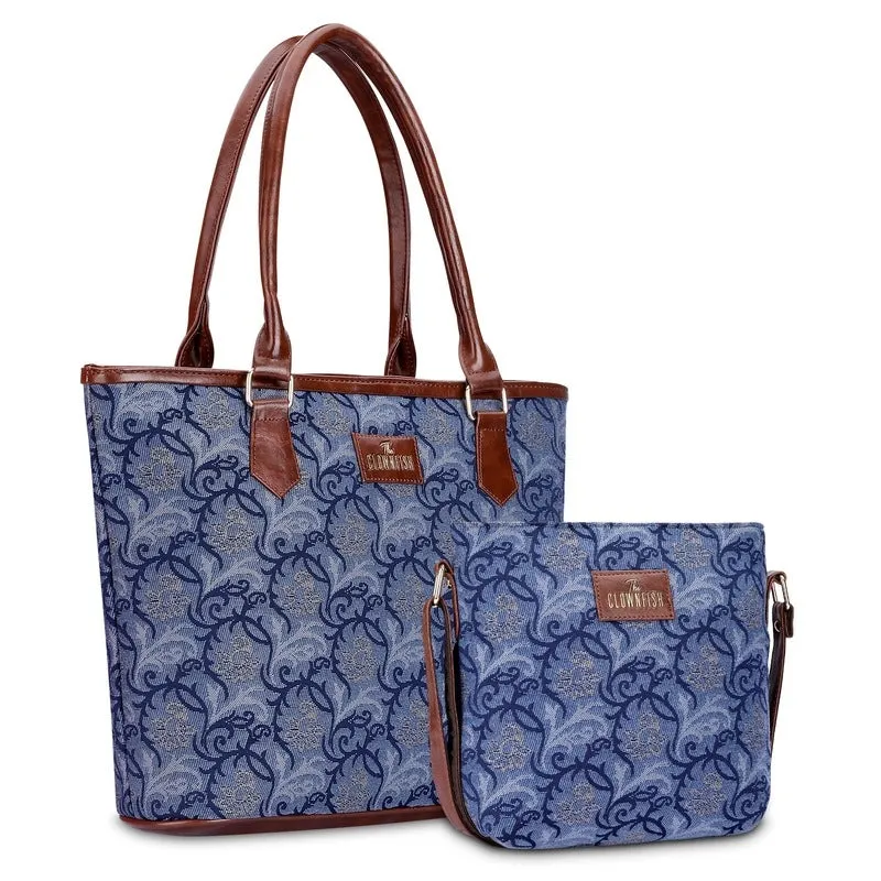 Combo: Linda Sling & Justina Handbag - Versatile, Stylish | 2 Bags | Blue-Floral