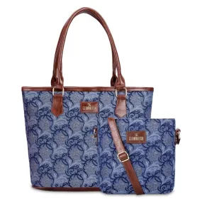 Combo: Linda Sling & Justina Handbag - Versatile, Stylish | 2 Bags | Blue-Floral