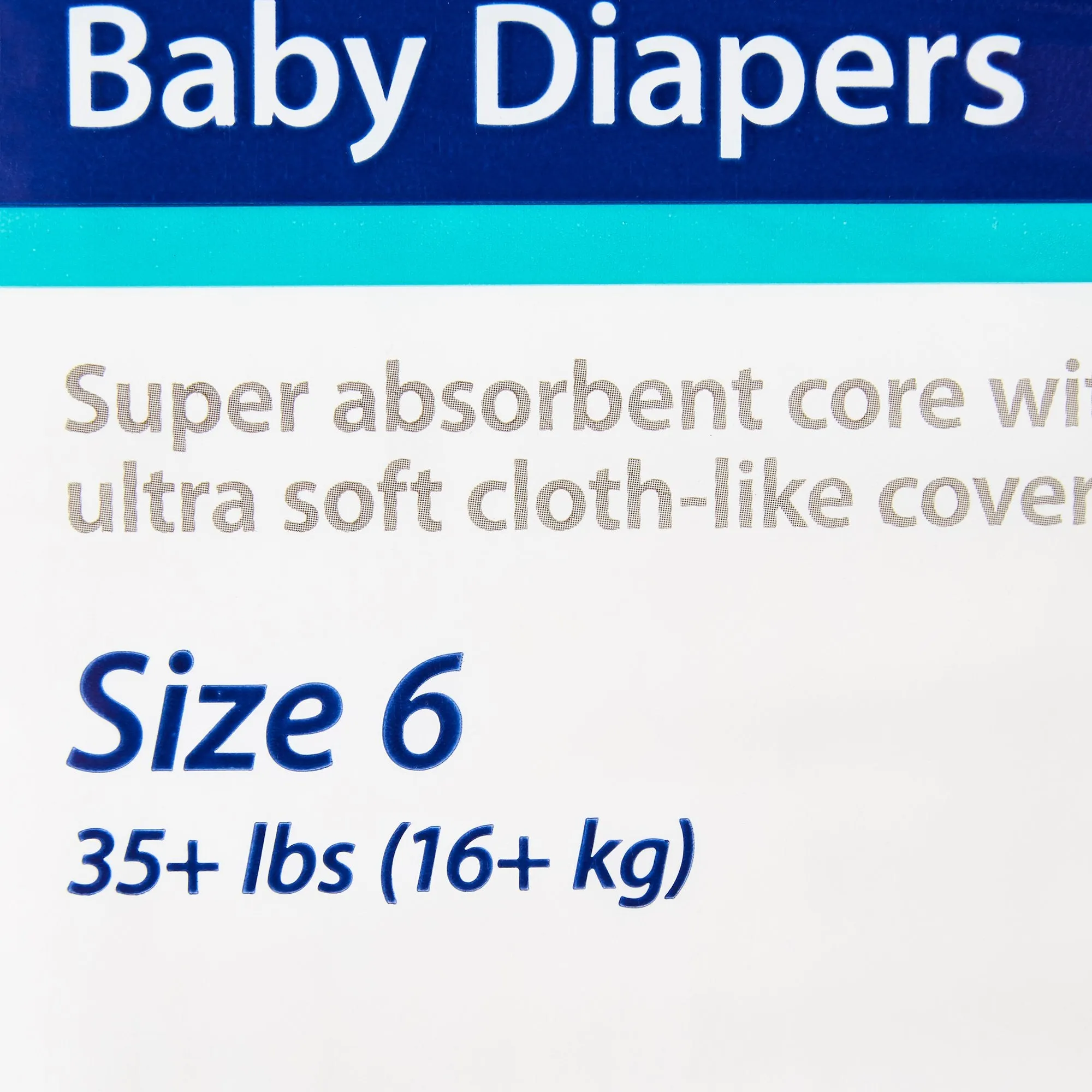 Curity Unisex Baby Diapers, Heavy Absorbency, Disposable, Size 6, 35  lbs