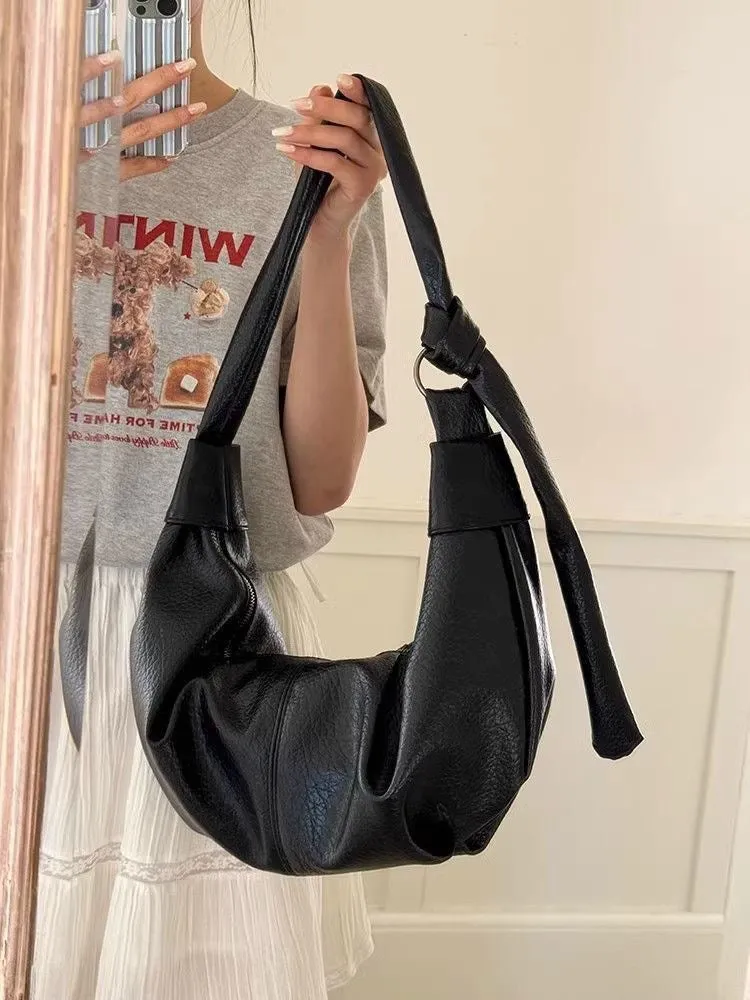 Curved Hobo Bag