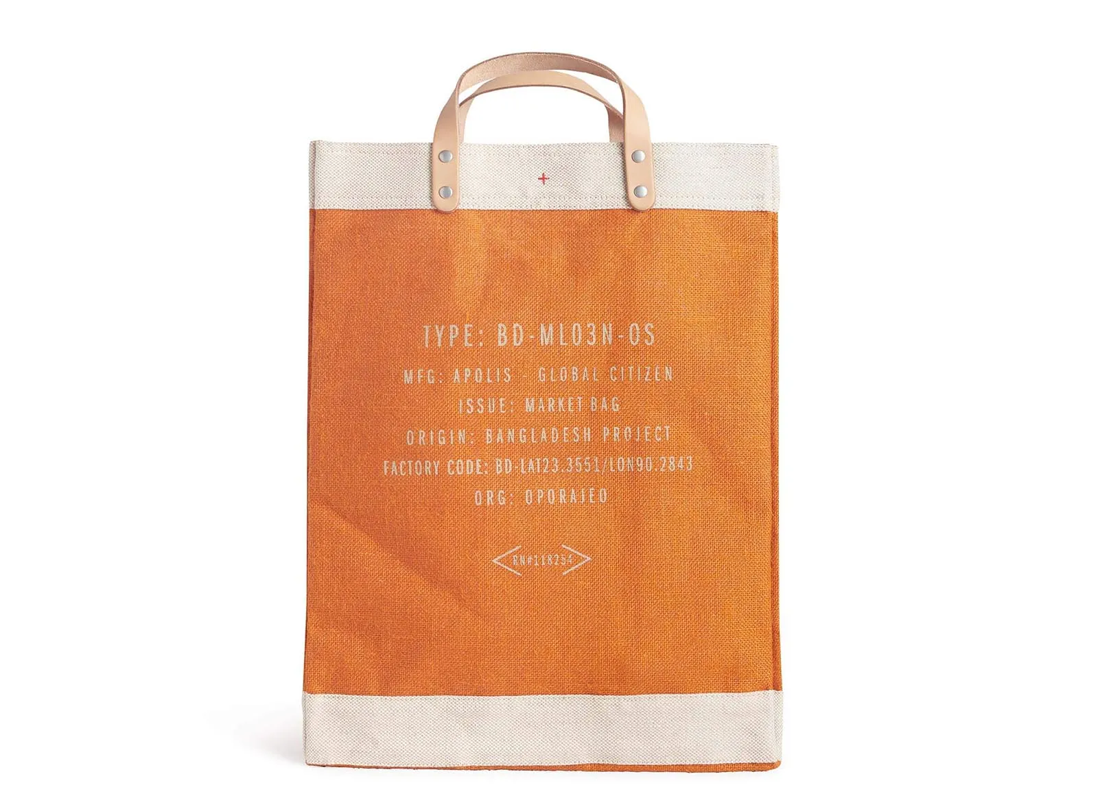 Customized Market Bag in Citrus - Wholesale