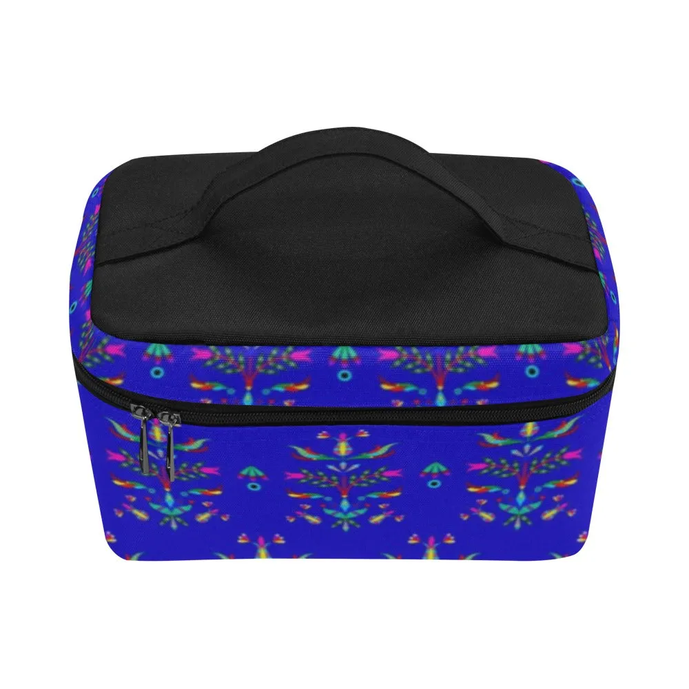 Dakota Damask Blue Cosmetic Bag/Large