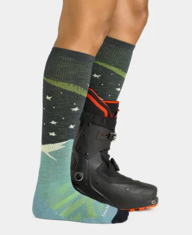 Darn Tough Women's Aurora Over-The-Calf Lightweight Ski & Snowboard Sock 2025