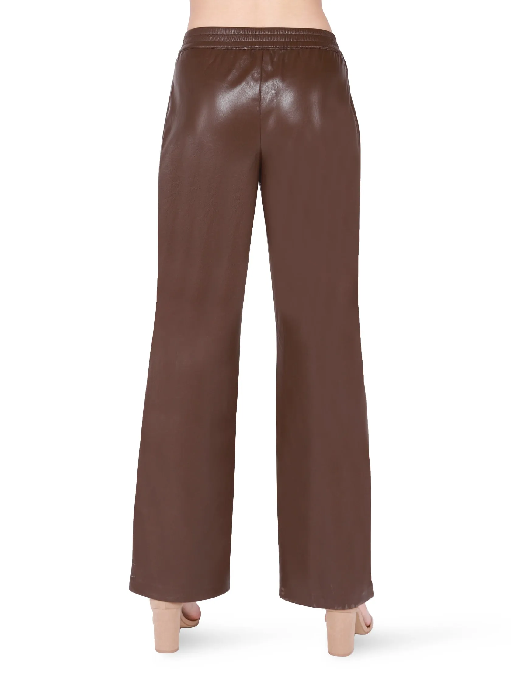 Dex Milk Chocolate Pull On Faux Leather Pant