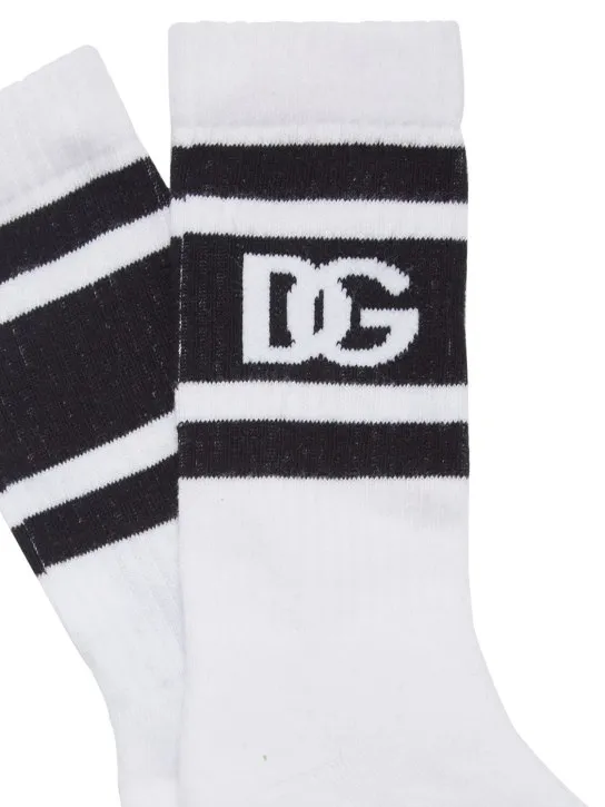 Dolce&amp;Gabbana   Logo cotton blend socks 