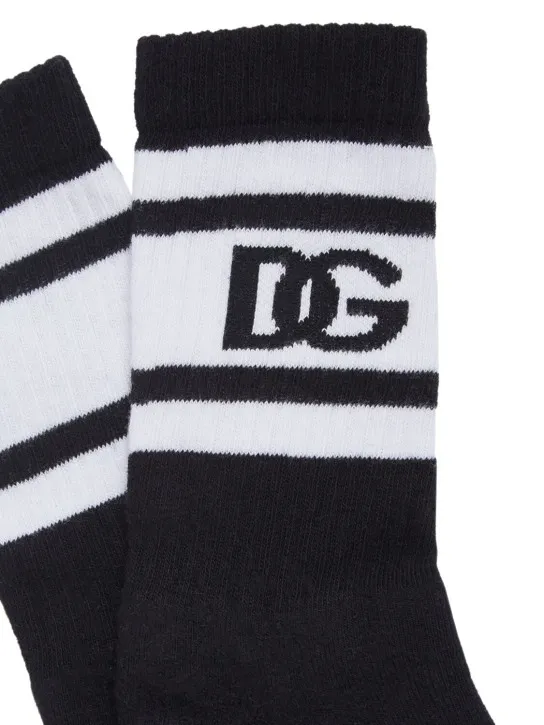 Dolce&amp;Gabbana   Logo cotton blend socks 