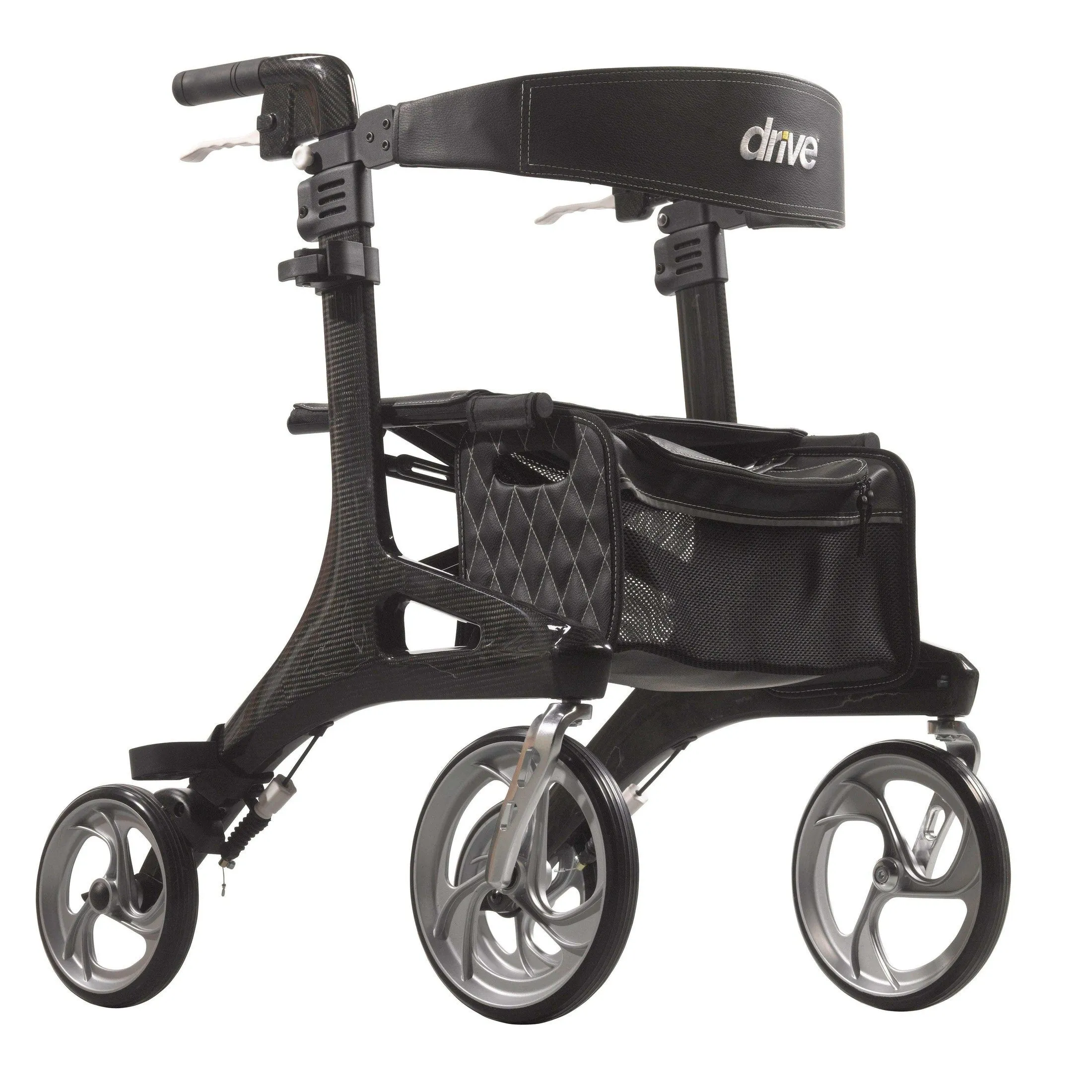 Drive Medical Nitro Elite CF Carbon Fiber Rollator Walker - Black