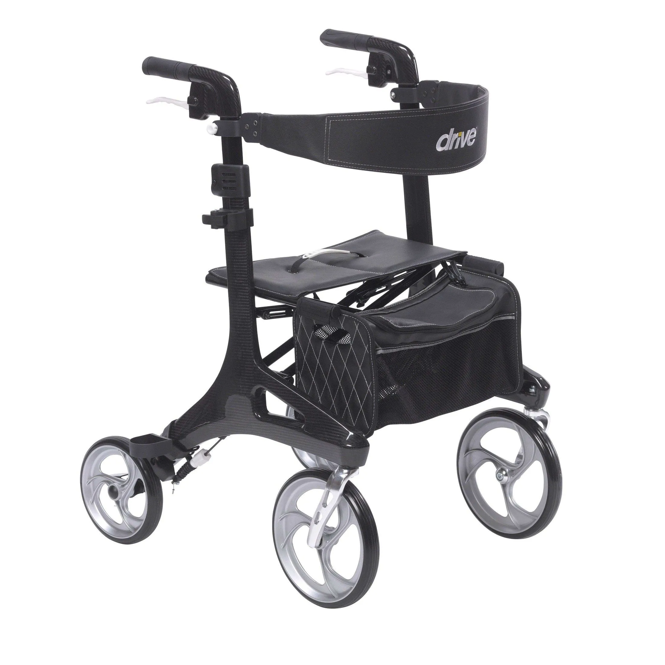 Drive Medical Nitro Elite CF Carbon Fiber Rollator Walker - Black