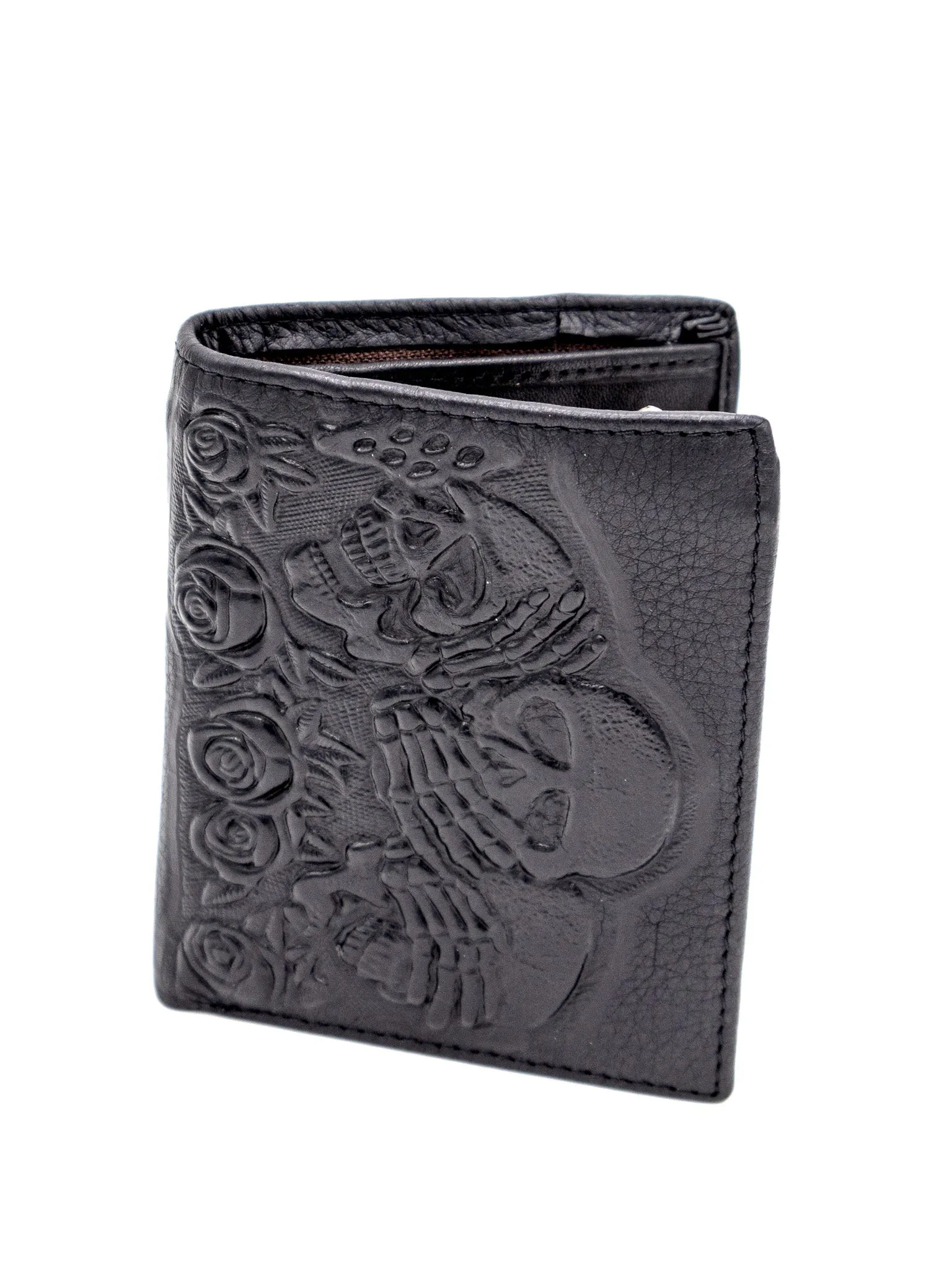 Embossed Skull Bifold Wallet