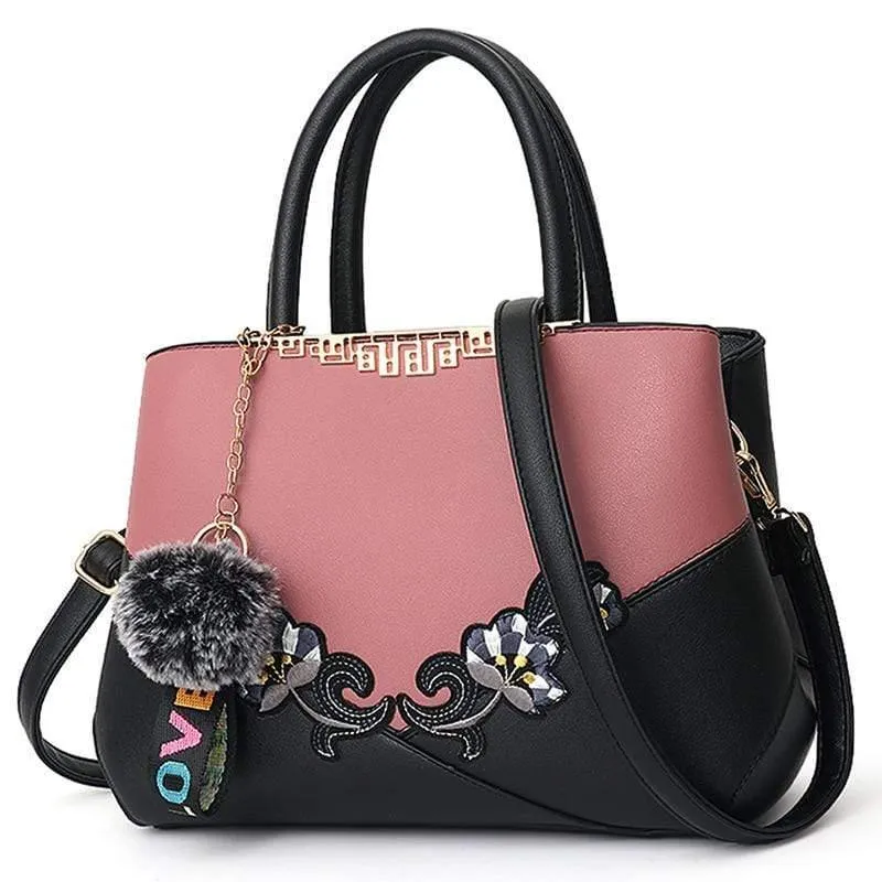 Embroidered Leather Messenger Bags For Women