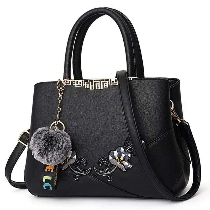 Embroidered Leather Messenger Bags For Women