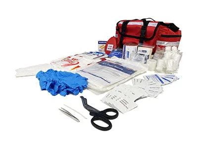 First Aid Kit, Elite Trauma Bag, 25.25" x 13.75" x11.5", Orange