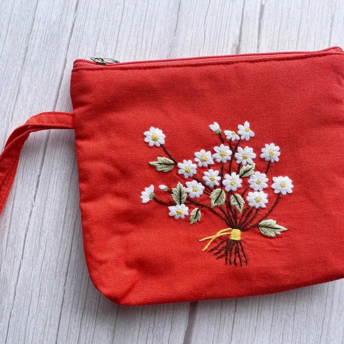 Flower Embroidered Cosmetics Bag - Several Designs