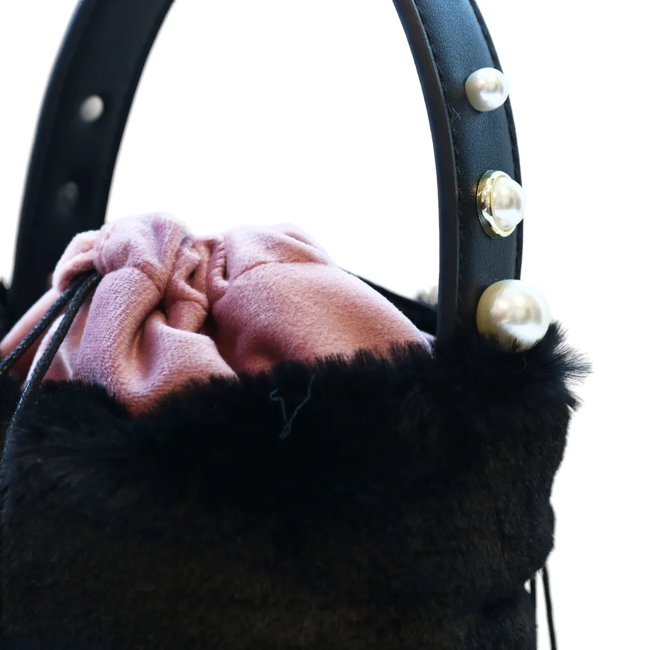 Furry Buckle Bag - Black