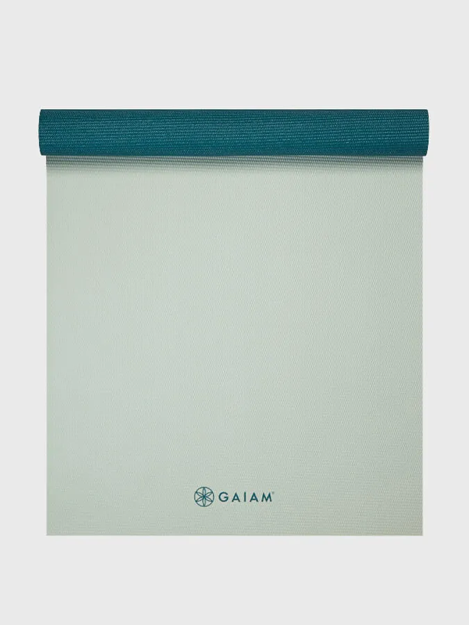 Gaiam Deep Reversible 2 Colour Yoga Mat 4mm - Jade/Icicle