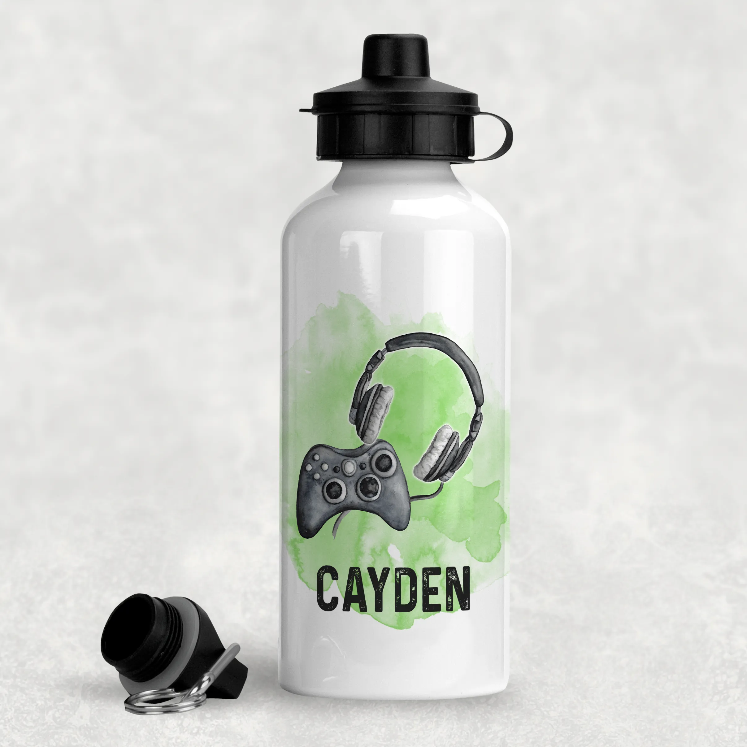 Gamer Headset Personalised Water Bottle - 400/600ml